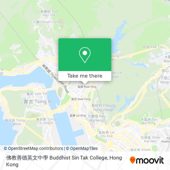 佛教善德英文中學 Buddhist Sin Tak College map