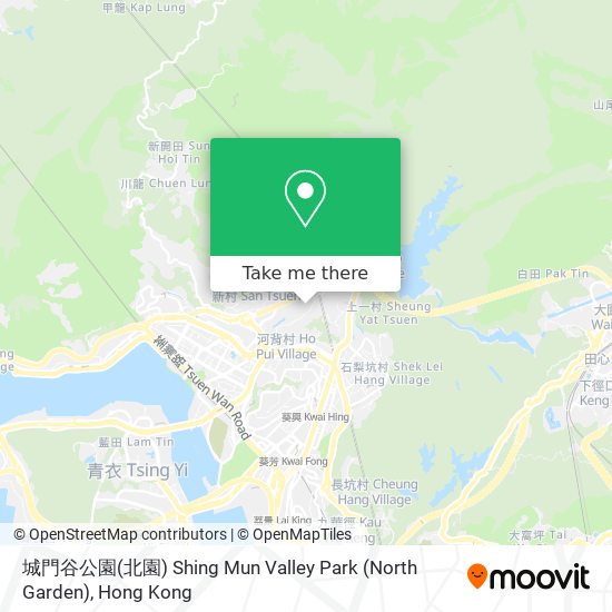 城門谷公園(北園) Shing Mun Valley Park (North Garden) map