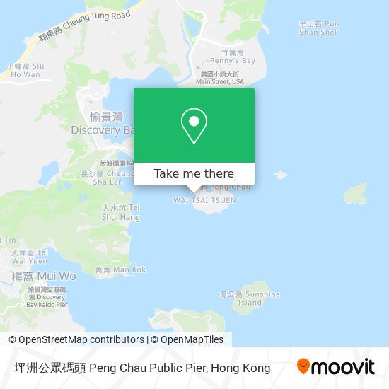 坪洲公眾碼頭 Peng Chau Public Pier map