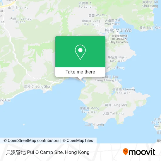 貝澳營地 Pui O Camp Site map