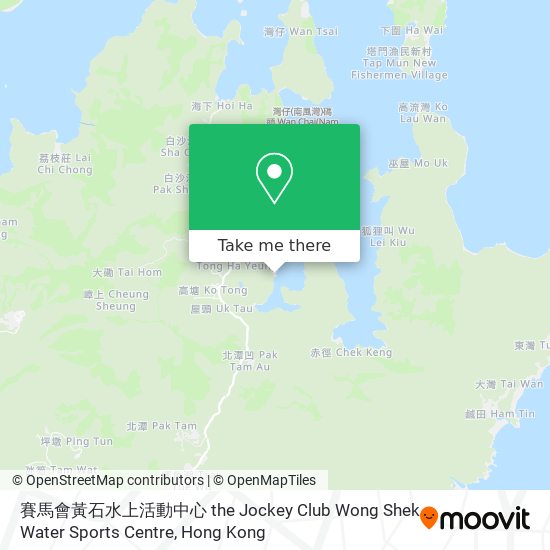 賽馬會黃石水上活動中心 the Jockey Club Wong Shek Water Sports Centre map