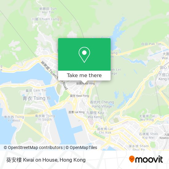 葵安樓 Kwai on House map