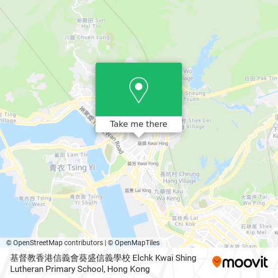 基督教香港信義會葵盛信義學校 Elchk Kwai Shing Lutheran Primary School地圖