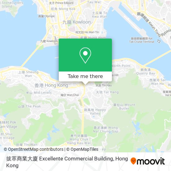 拔萃商業大廈 Excellente Commercial Building map