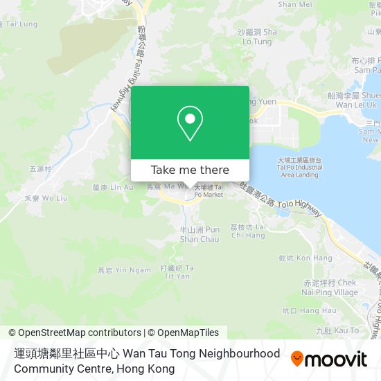 運頭塘鄰里社區中心 Wan Tau Tong Neighbourhood Community Centre map