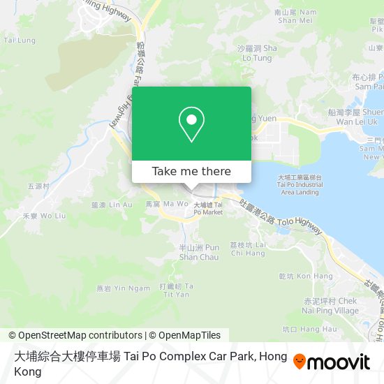 大埔綜合大樓停車場 Tai Po Complex Car Park地圖