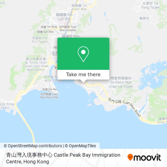 青山灣入境事務中心  Castle Peak Bay Immigration Centre map