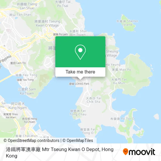 港鐵將軍澳車廠 Mtr Tseung Kwan O Depot地圖
