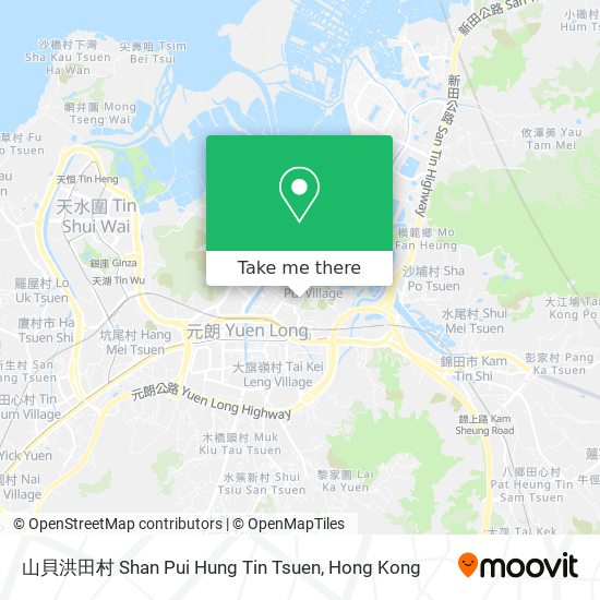 山貝洪田村 Shan Pui Hung Tin Tsuen map