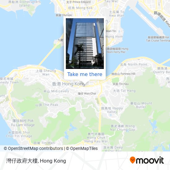 灣仔政府大樓地圖
