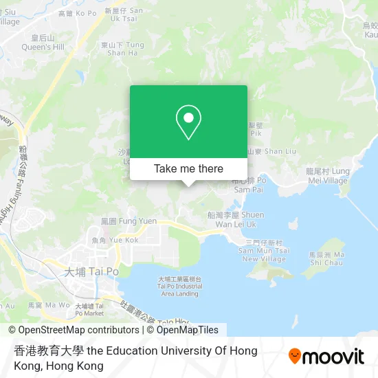 香港教育大學 the Education University Of Hong Kong map