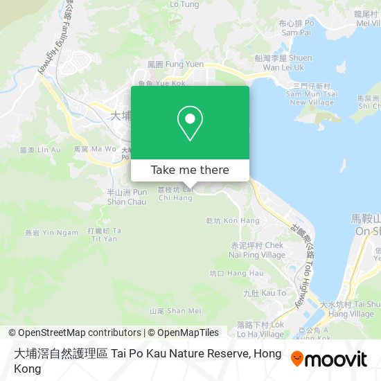 大埔滘自然護理區 Tai Po Kau Nature Reserve map