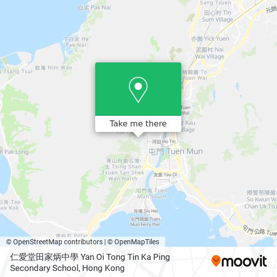 仁愛堂田家炳中學 Yan Oi Tong Tin Ka Ping Secondary School map