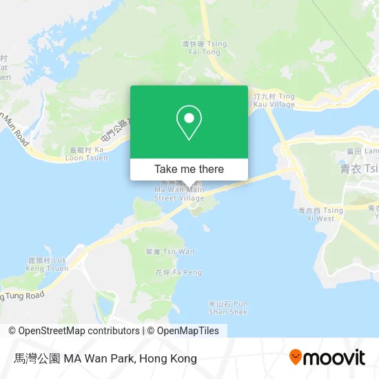 馬灣公園 MA Wan Park map