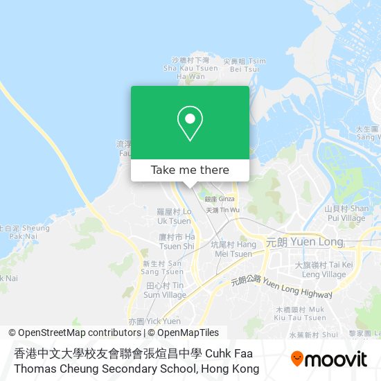 香港中文大學校友會聯會張煊昌中學 Cuhk Faa Thomas Cheung Secondary School map