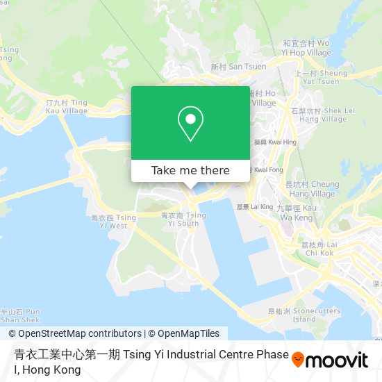 青衣工業中心第一期 Tsing Yi Industrial Centre Phase I map