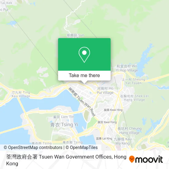 荃灣政府合署 Tsuen Wan Government Offices地圖
