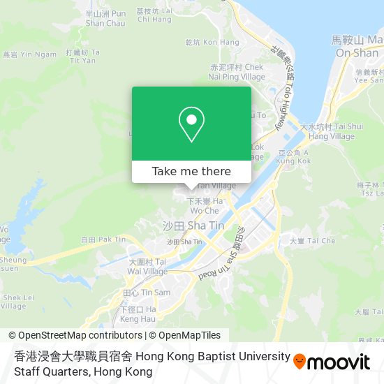 香港浸會大學職員宿舍 Hong Kong Baptist University Staff Quarters map