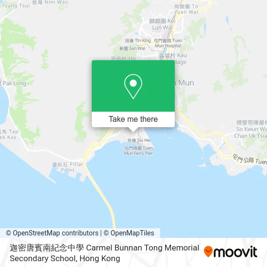 迦密唐賓南紀念中學 Carmel Bunnan Tong Memorial Secondary School map