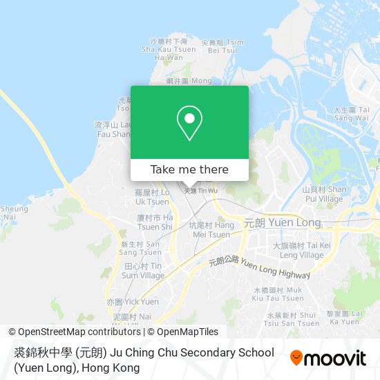 裘錦秋中學 (元朗) Ju Ching Chu Secondary School (Yuen Long) map