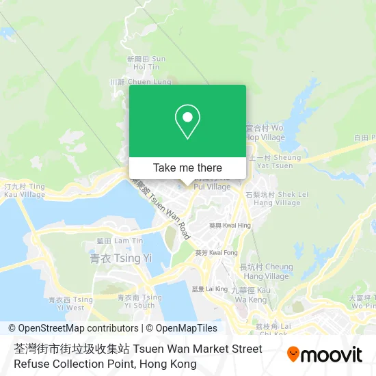 荃灣街市街垃圾收集站 Tsuen Wan Market Street Refuse Collection Point地圖