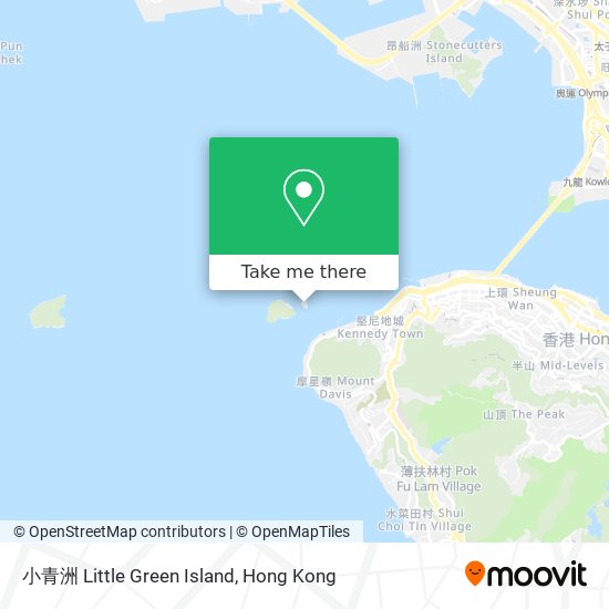 小青洲 Little Green Island map