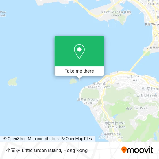 小青洲 Little Green Island map