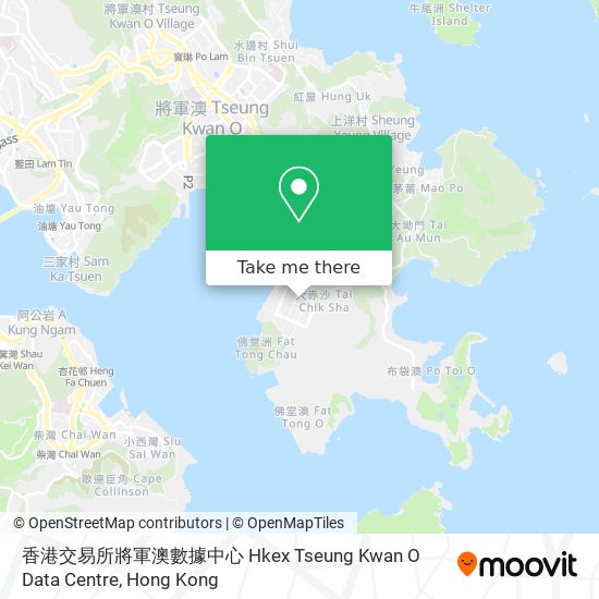 香港交易所將軍澳數據中心 Hkex Tseung Kwan O Data Centre map