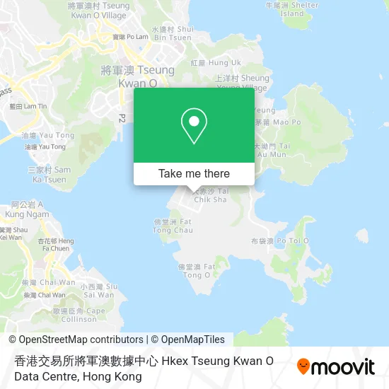 香港交易所將軍澳數據中心 Hkex Tseung Kwan O Data Centre地圖