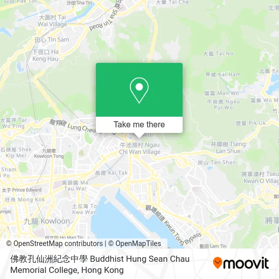 佛教孔仙洲紀念中學 Buddhist Hung Sean Chau Memorial College map