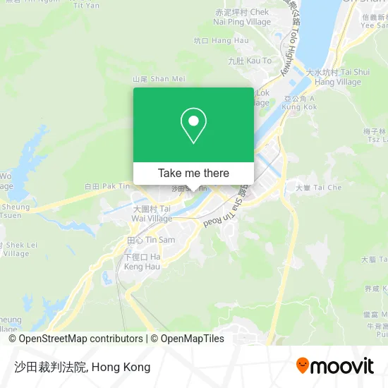 沙田裁判法院 map