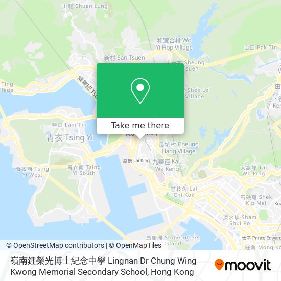 嶺南鍾榮光博士紀念中學 Lingnan Dr Chung Wing Kwong Memorial Secondary School map