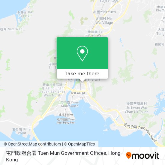 屯門政府合署 Tuen Mun Government Offices地圖