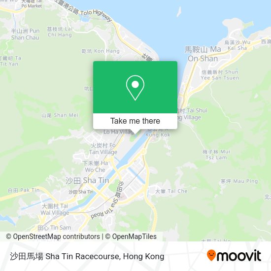 沙田馬場 Sha Tin Racecourse map