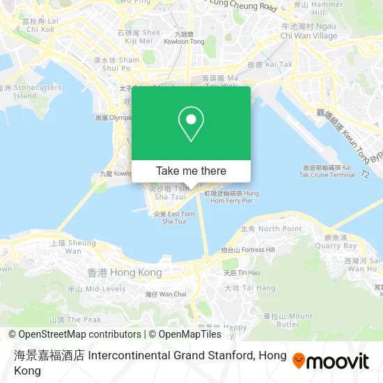 海景嘉福酒店 Intercontinental Grand Stanford map