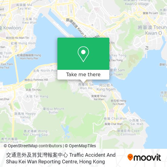 交通意外及筲箕灣報案中心 Traffic Accident And Shau Kei Wan Reporting Centre地圖