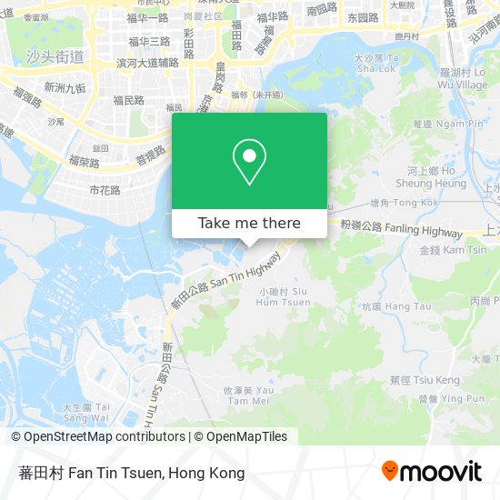 蕃田村 Fan Tin Tsuen map