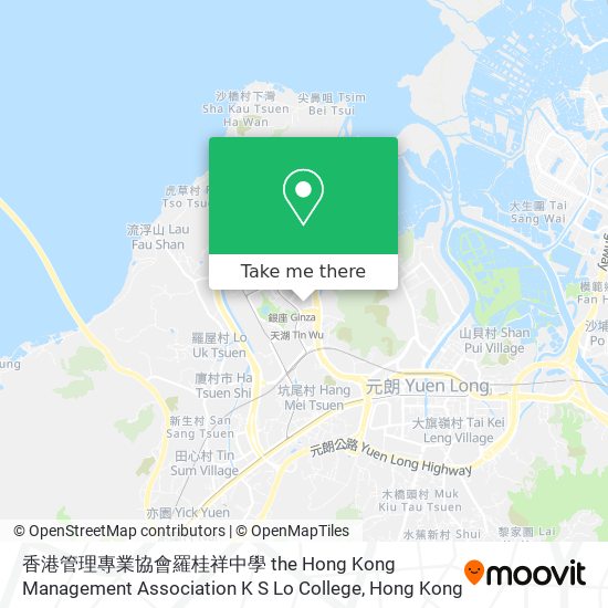 香港管理專業協會羅桂祥中學 the Hong Kong Management Association K S Lo College map