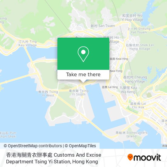 香港海關青衣辦事處 Customs And Excise Department Tsing Yi Station map