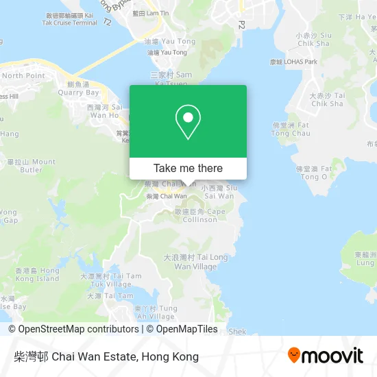 柴灣邨 Chai Wan Estate map