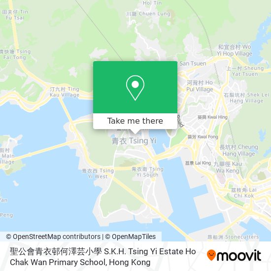 聖公會青衣邨何澤芸小學 S.K.H. Tsing Yi Estate Ho Chak Wan Primary School地圖