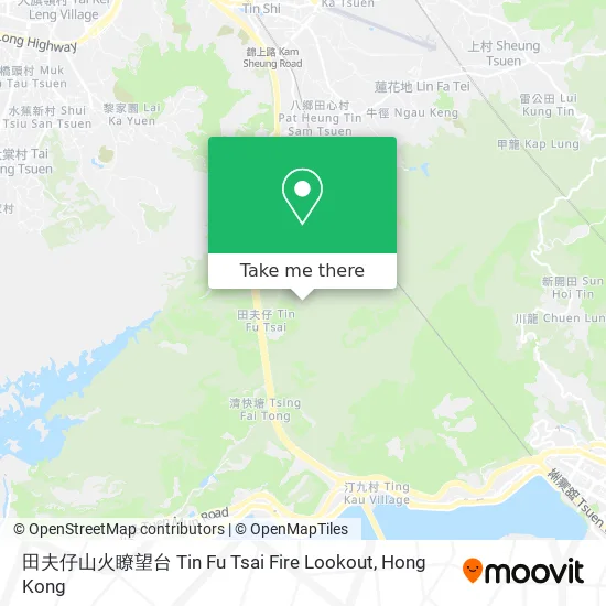 田夫仔山火瞭望台 Tin Fu Tsai Fire Lookout地圖