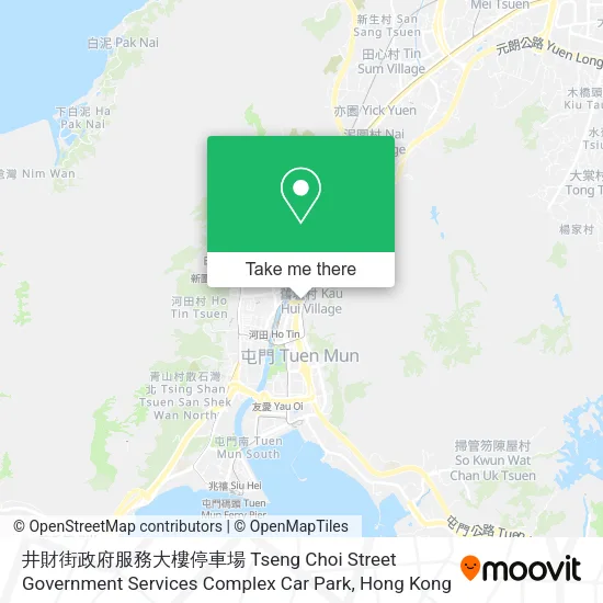 井財街政府服務大樓停車場 Tseng Choi Street Government Services Complex Car Park地圖