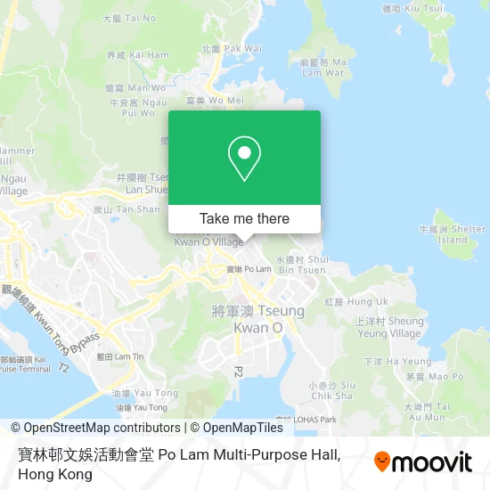 寶林邨文娛活動會堂 Po Lam Multi-Purpose Hall map