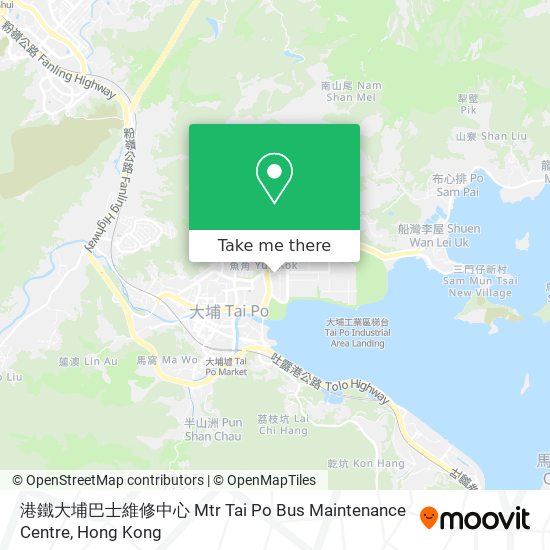 港鐵大埔巴士維修中心 Mtr Tai Po Bus Maintenance Centre map