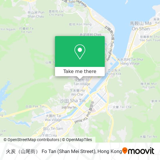 火炭（山尾街） Fo Tan (Shan Mei Street) map