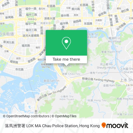 落馬洲警署 LOK MA Chau Police Station map