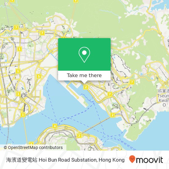 海濱道變電站 Hoi Bun Road Substation map