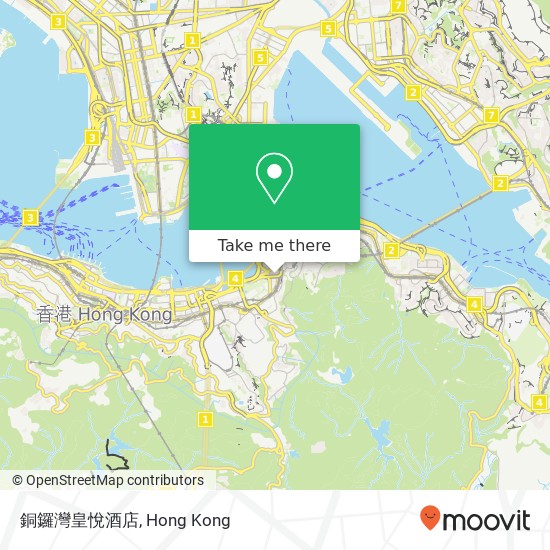 銅鑼灣皇悅酒店 map