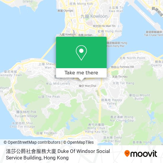 溫莎公爵社會服務大廈 Duke Of Windsor Social Service Building map